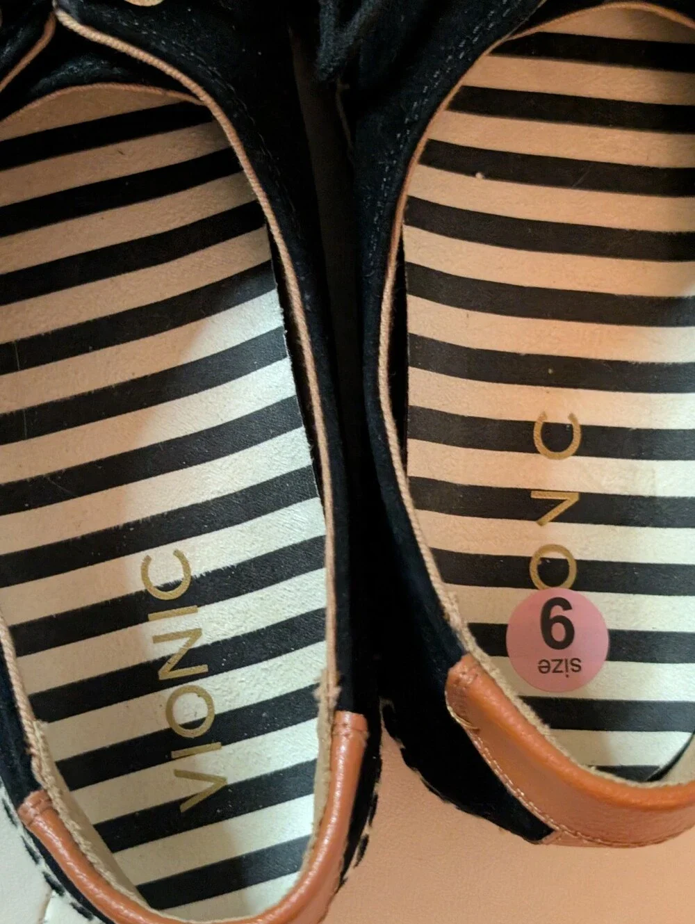 VIONIC Rayne Black Shoes Size 9 Lace Up Espadrille